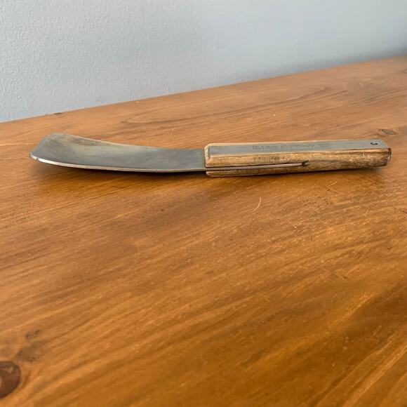 King Arthur Vernco Ice Cream Scoop Vtg Inlaid Stainless Steel Wood Handle - Picture 3 of 10